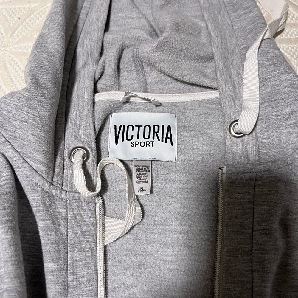 Victoria's Secret Sport Light Grey Zip Hoodie